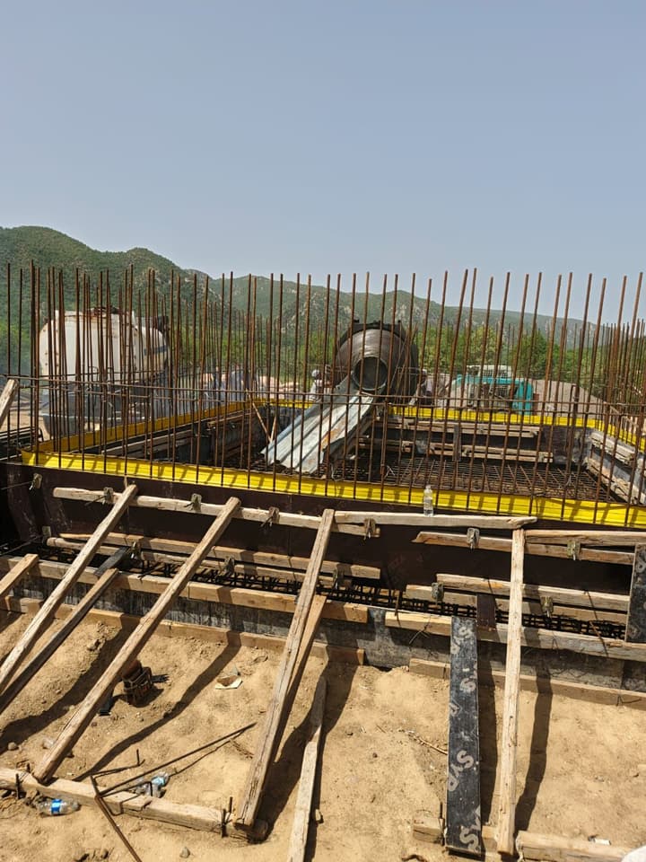 Construction crew working on site