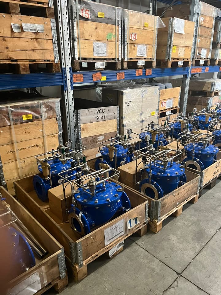 HDPE pipes stacked in a storage yard