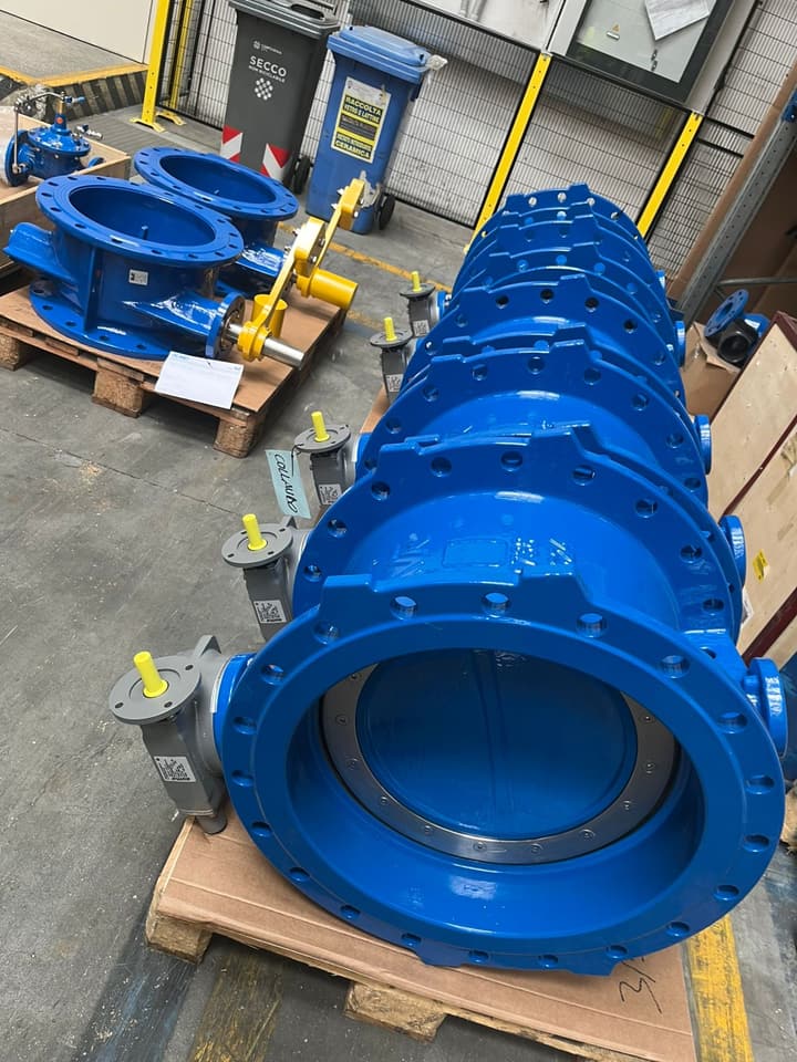 HDPE pipes stacked in a storage yard